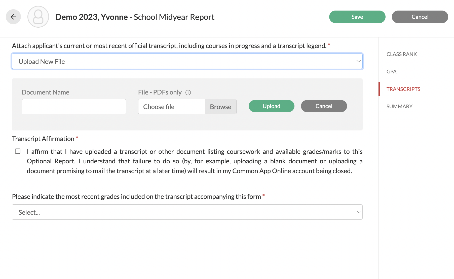 mid year report sample