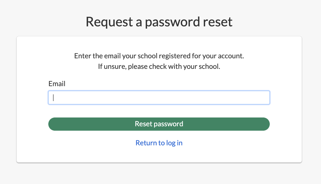 I've forgotten my account password, how do I reset password